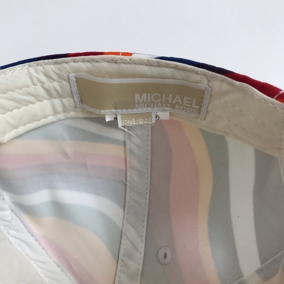 Michael Kors Rainbow Wave Pride Cotton Baseball Cap LGBTQ One Size - Picture 12 of 13